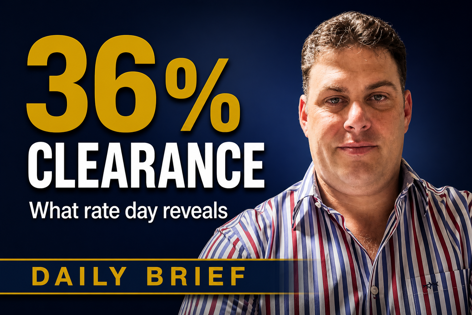 Brisbane Auction Clearance Rate Falls to 36% Before Rate Call