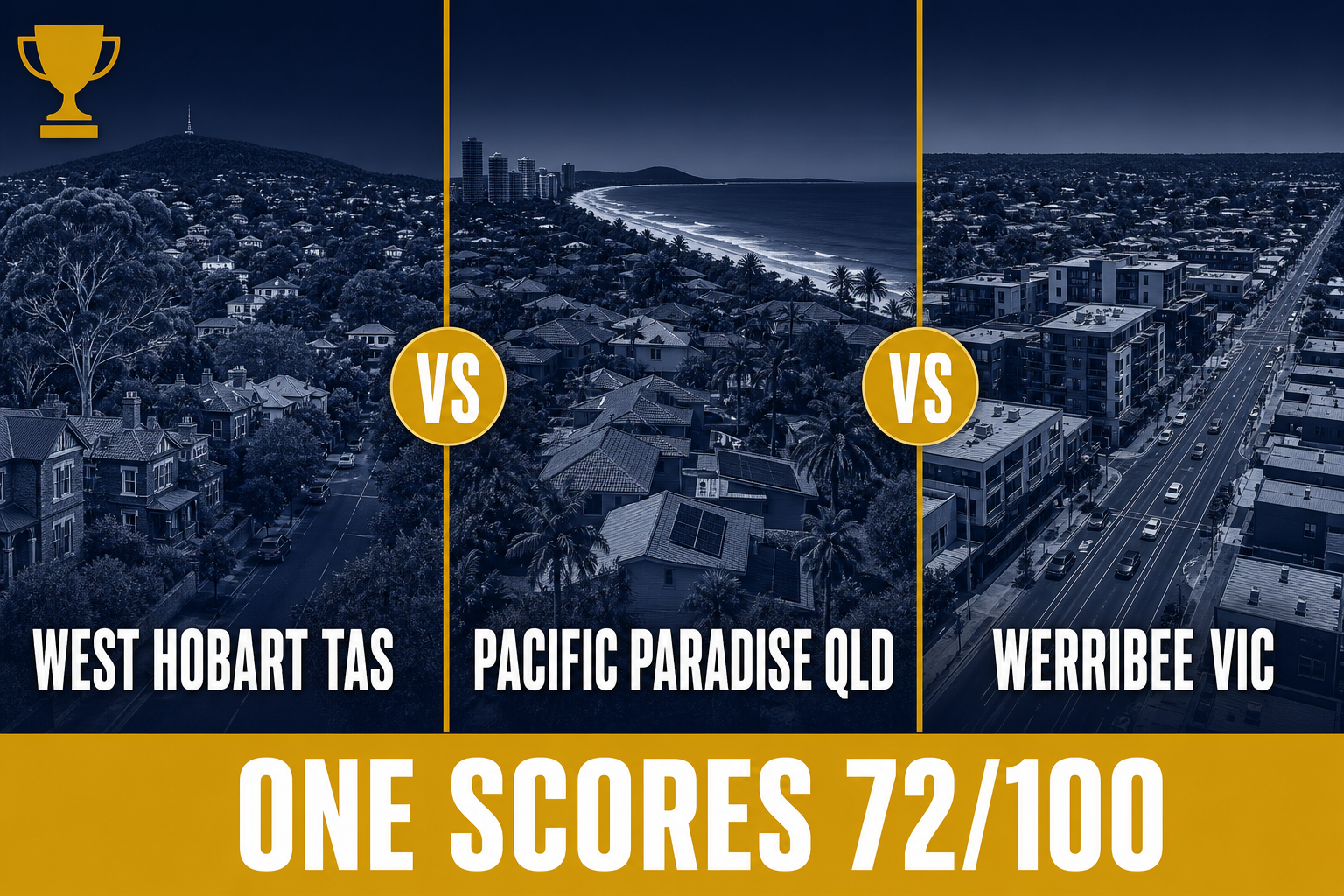 Werribee vs Pacific Paradise vs West Hobart: 72/100
