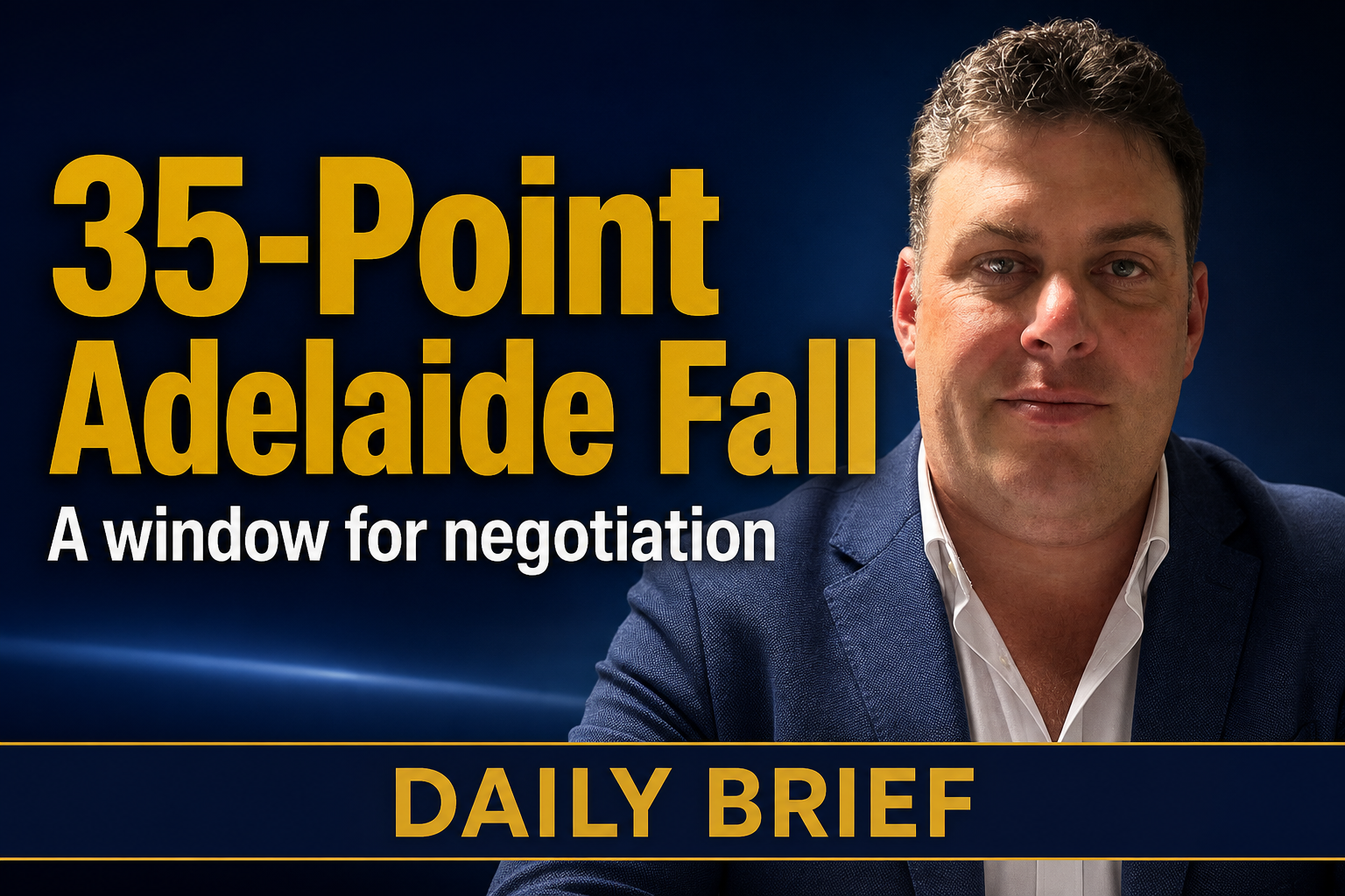 Adelaide Auction Clearance Rate Falls 35 Points to 39%